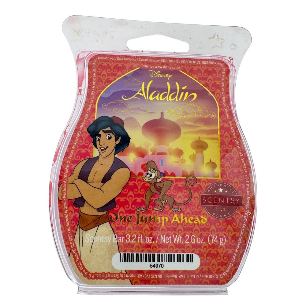 Scentsy Wax Melt Bar Disney Aladdin One Lamp Ahead Slow Burning 3.2‎ Fl Oz